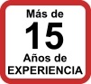 Más de 15 Años de  EXPERIENCIA